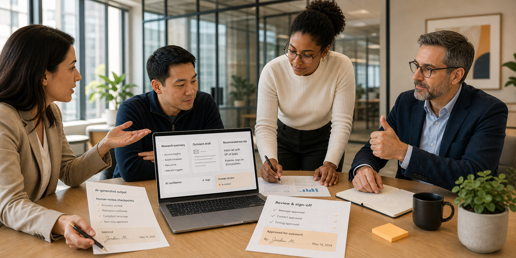 AIDriven Sales Workflow with Human Governance and Approval Checkpoints