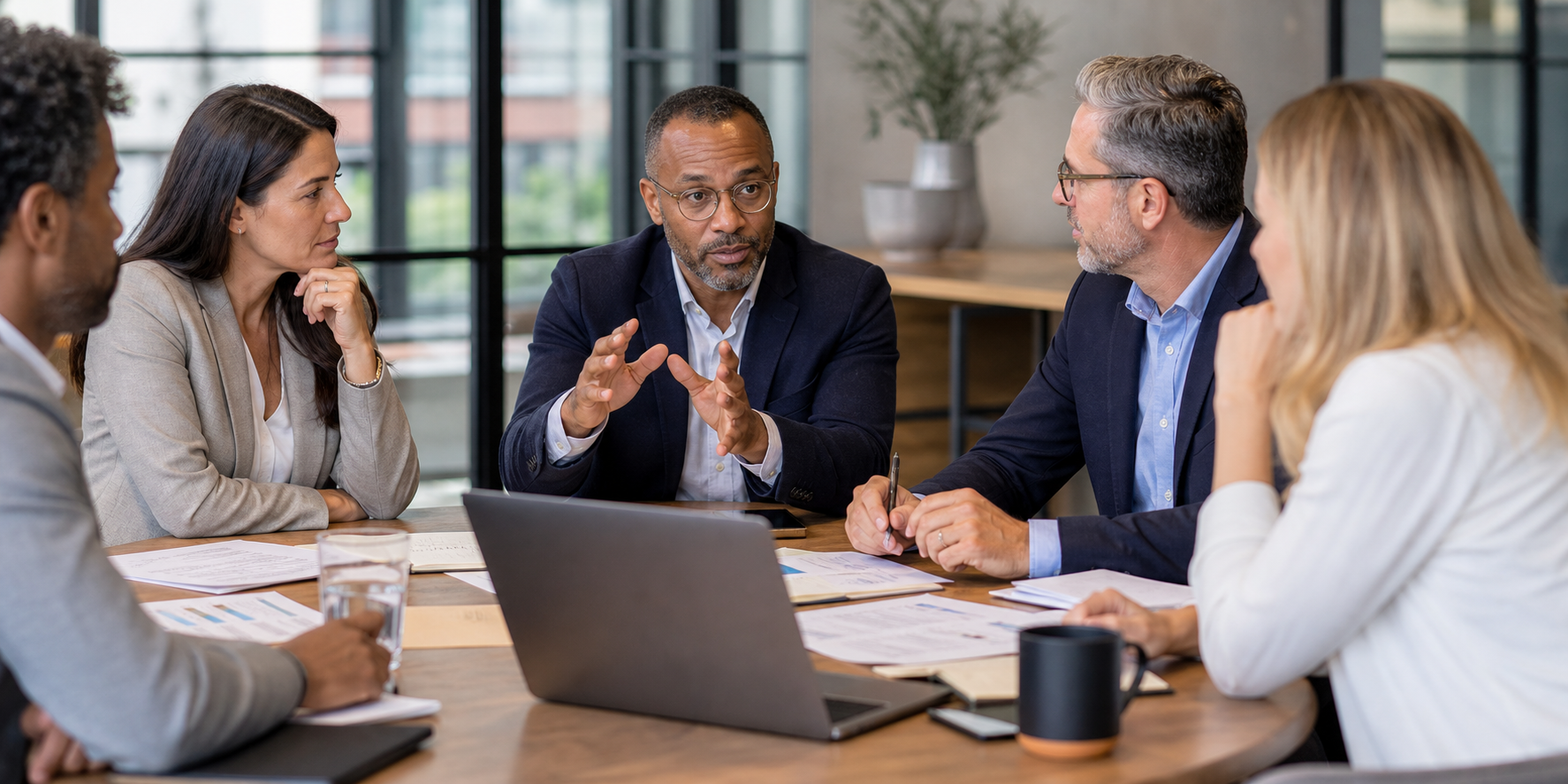B2B Leadership Team Evaluating CRM Options