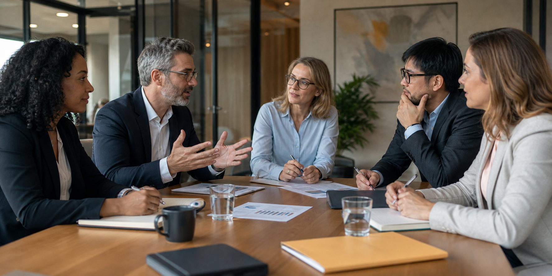 B2B Leadership Team Evaluating CRM Vendor Options