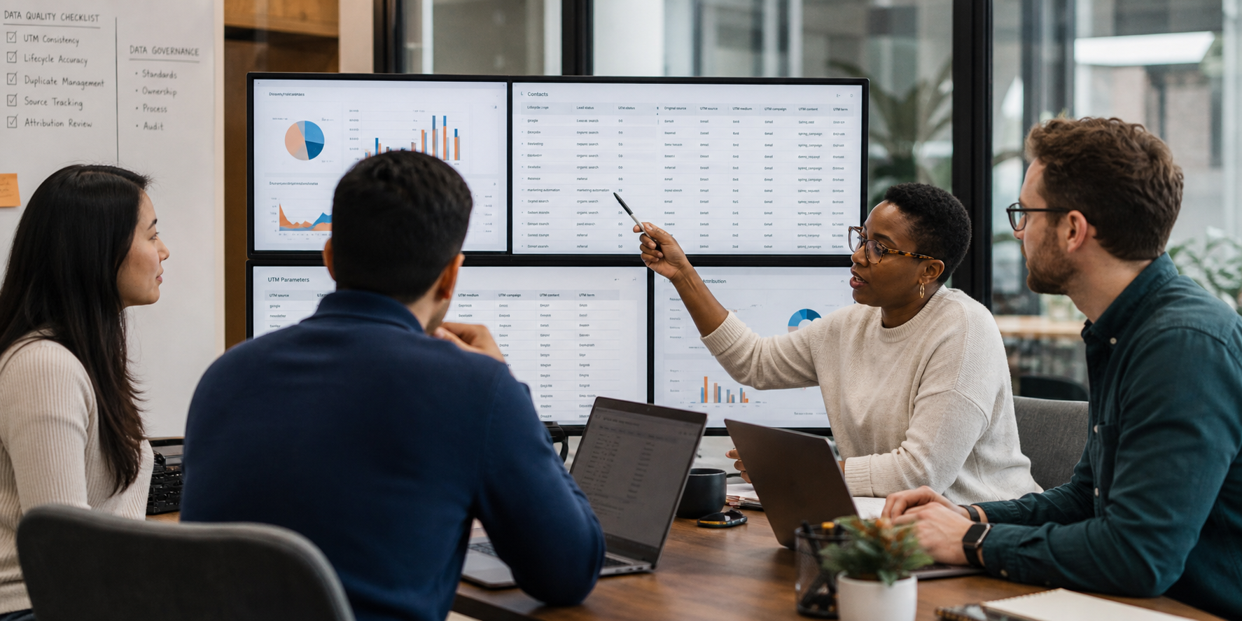 Data Governance Team Reviewing HubSpot Dashboards