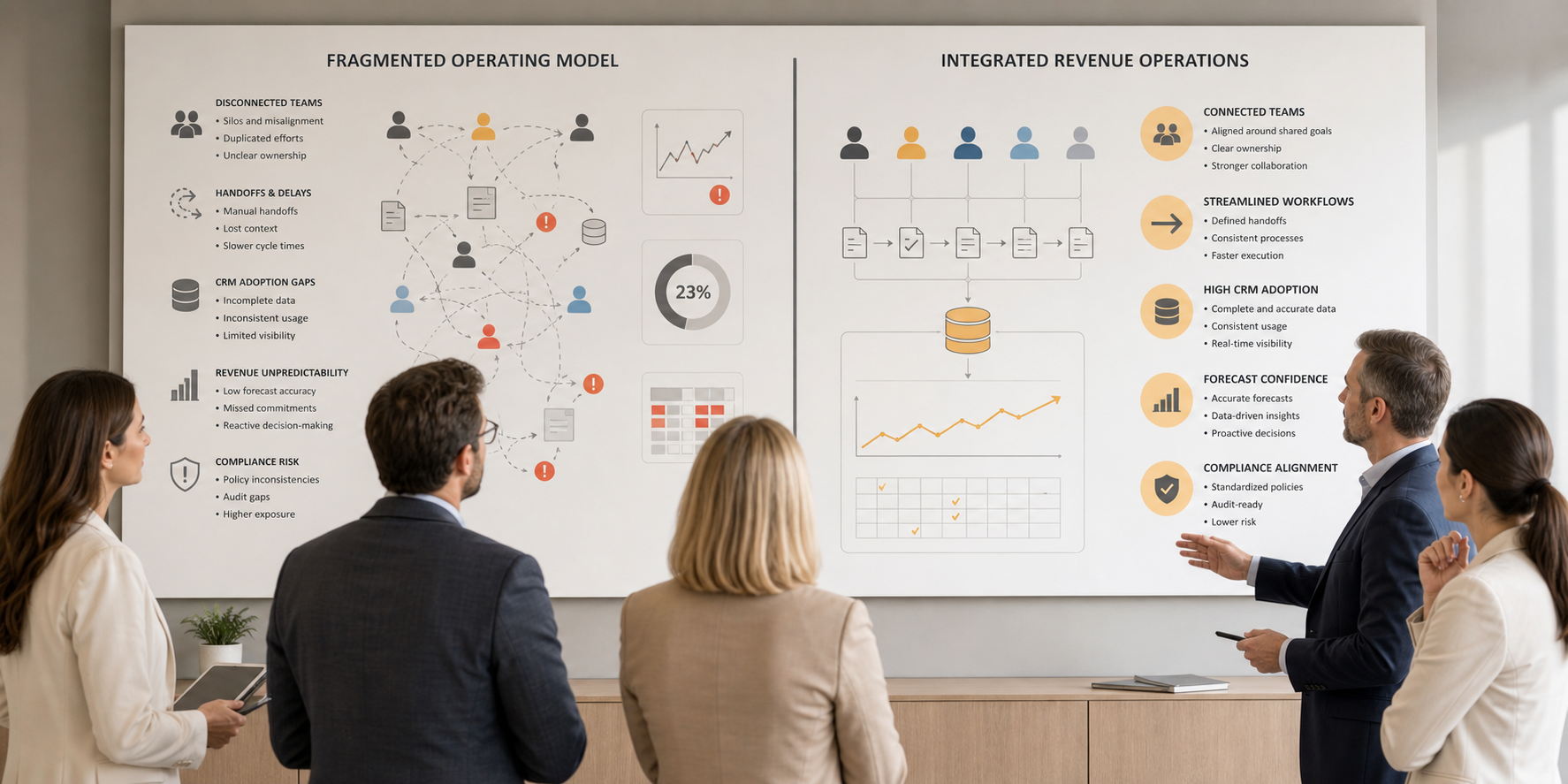 Executive Leadership Evaluating Revenue Operations Models