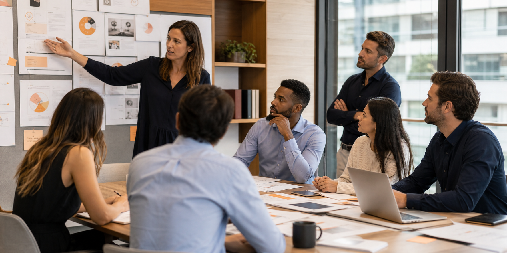 Executive Team Evaluating CRM Partners in Corporate Setting