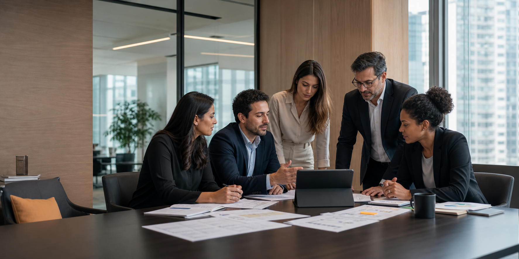 Fintech Leadership Reviewing Data Governance and Revenue Operations