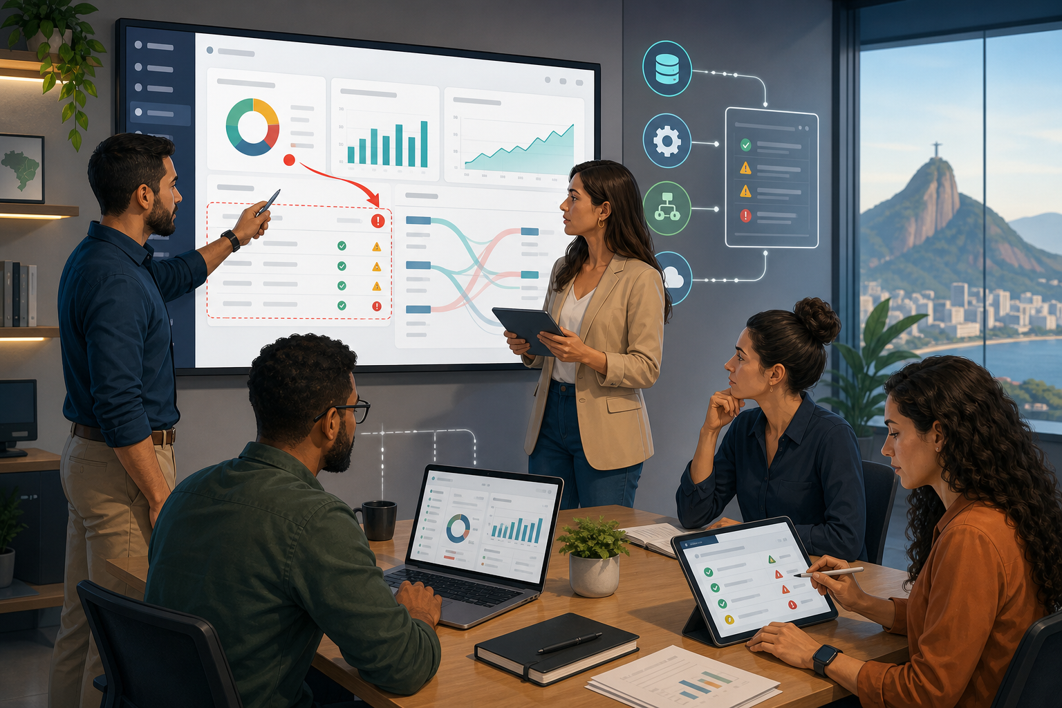 HubSpot Audit Review with Data Graphs and Digital Checklists