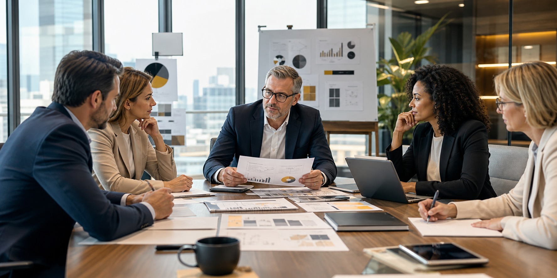 Leaders Evaluating Partners in Structured Business Setting