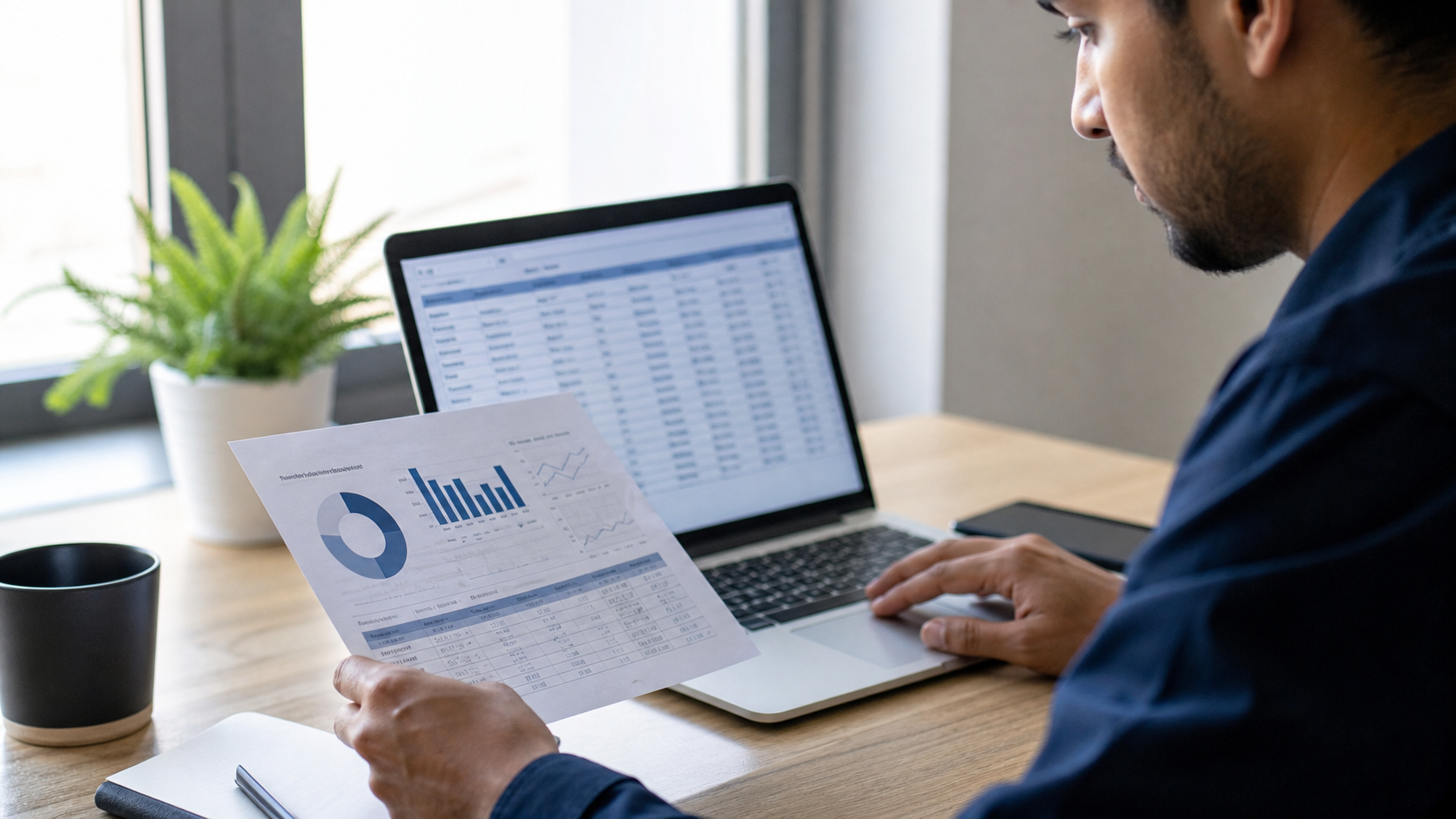 Marketing Analyst Reviewing Campaign Data On Laptop