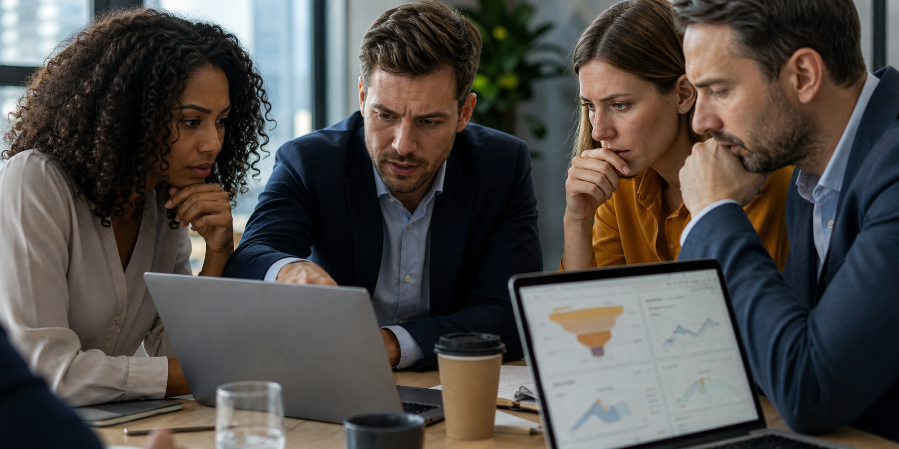 Marketing Leaders Analyzing Lost Revenue Dashboards