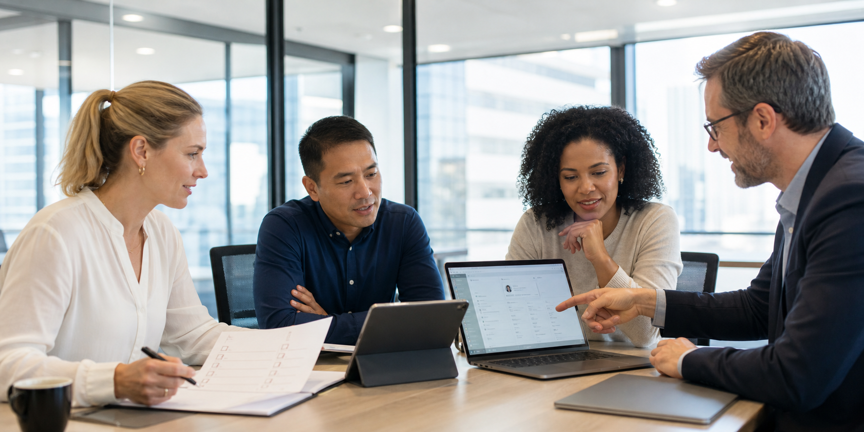 Professional Team Validating CRM Migration Test