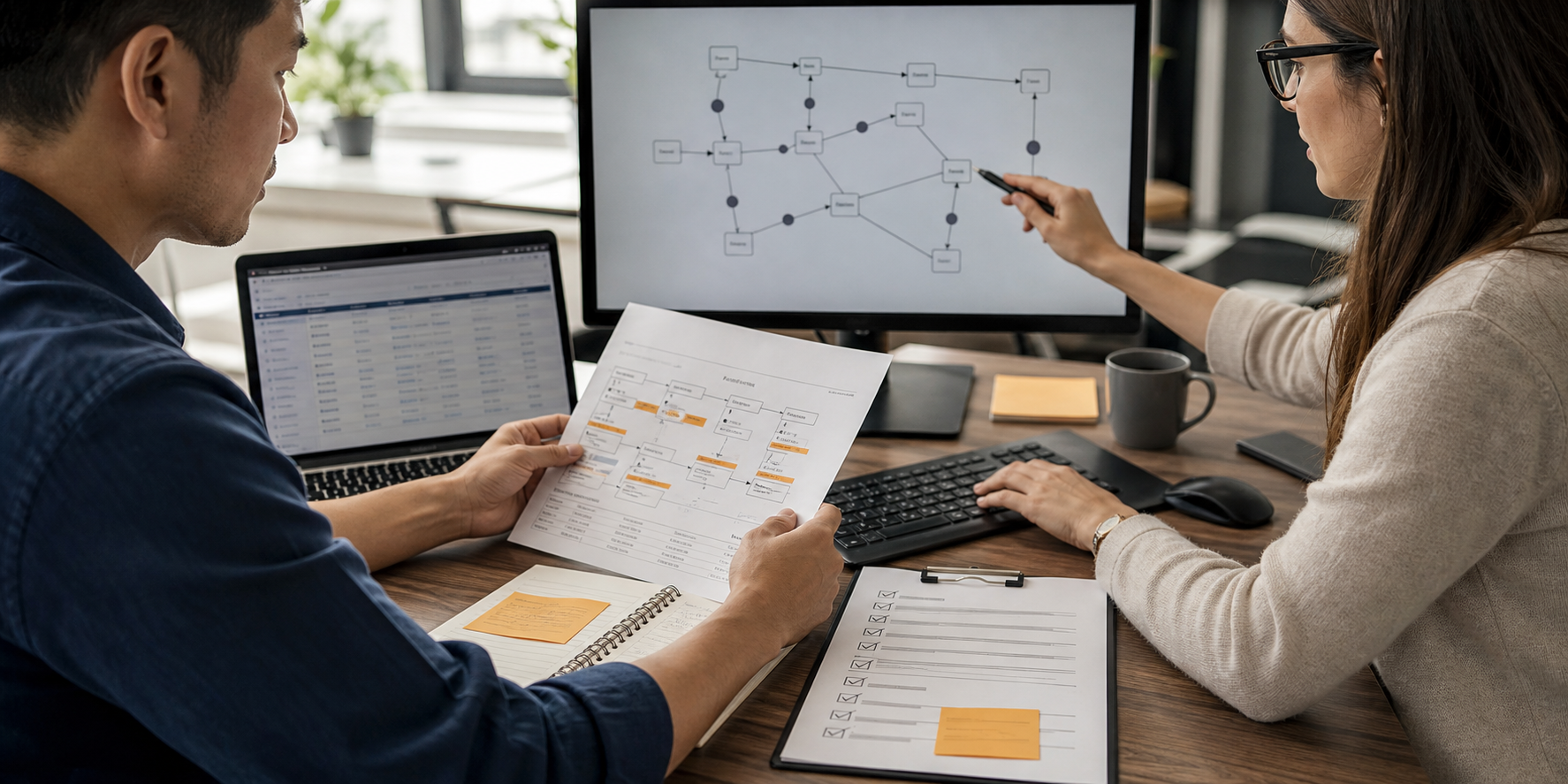 RevOps Specialist And Data Architect Reviewing Crm Records