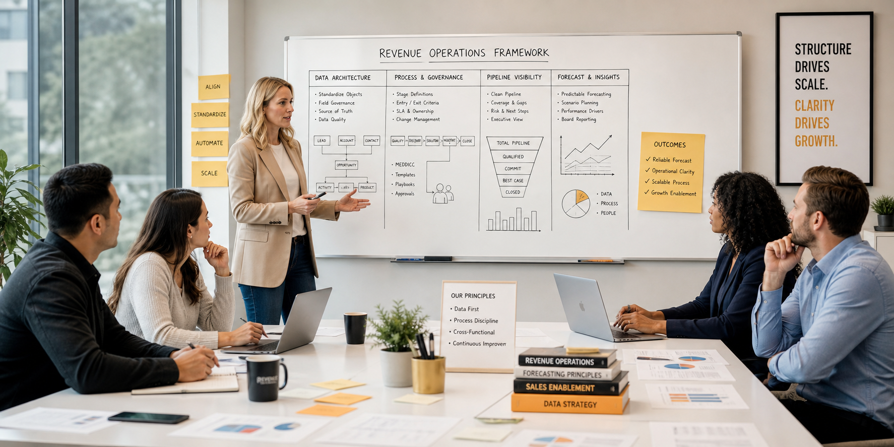 Revenue Operations Team Designing CRM Framework