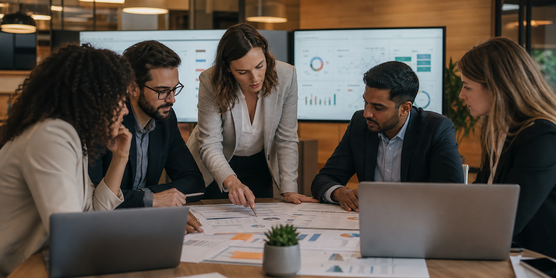 Revenue Team Reviewing AI Launch Metrics