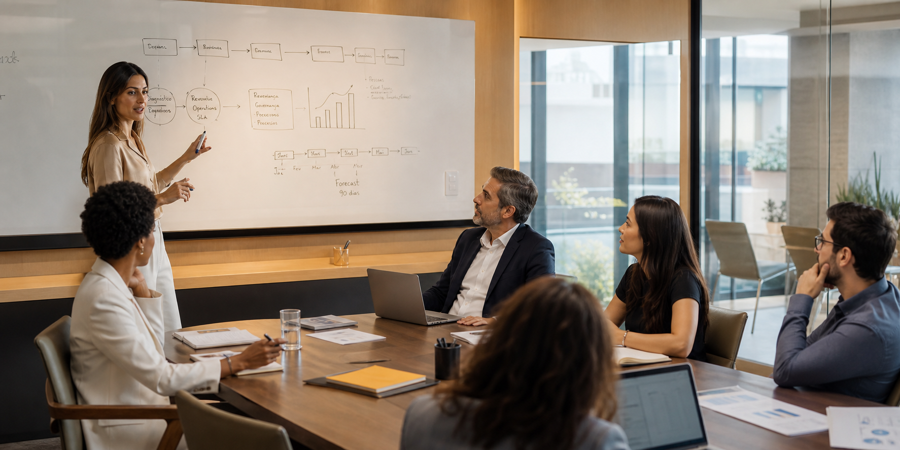 Strategic Consulting Session for Brazilian Fintechs in Realistic Editorial Style
