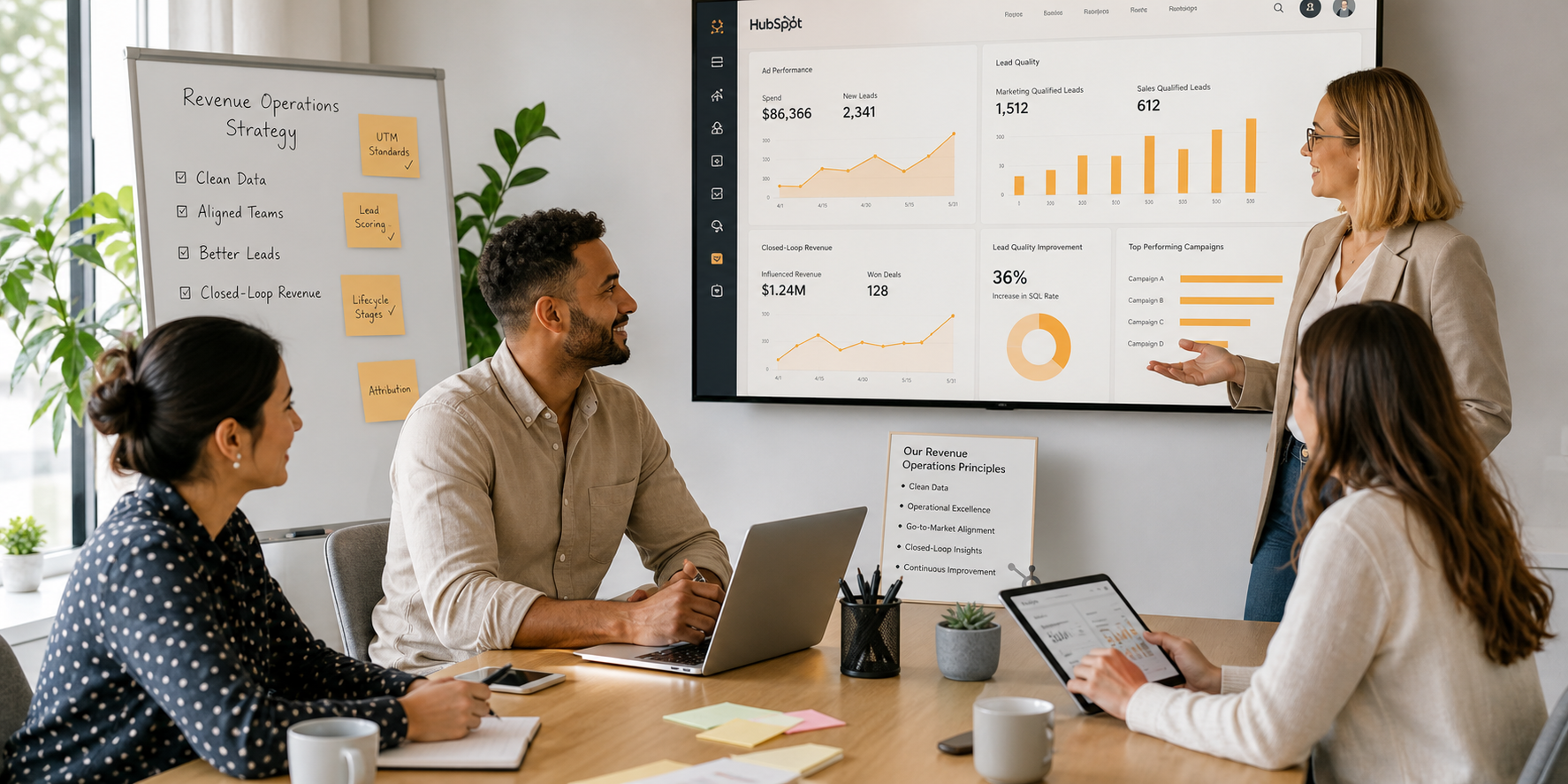 Strategic Revenue Team Optimizing Paid Lead Quality with HubSpot