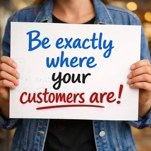Be exactly where your customers are!