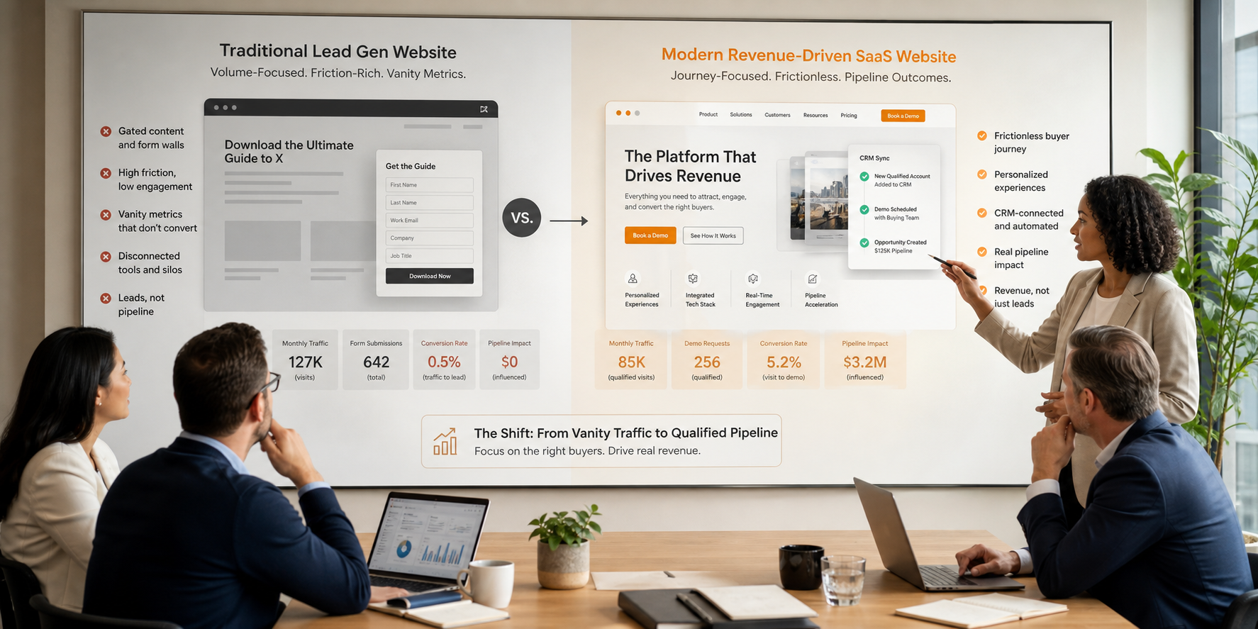 Traditional vs Modern Website Architecture Comparison